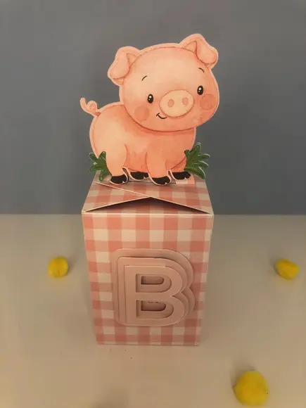 Personalizados Fazendinha Rosa - Kit com 25 Unidades