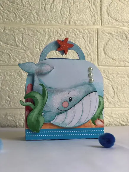 Personalizados Fundo do Mar Azul - Kit com 20 Unidades