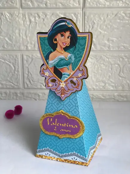 Personalizados Princesa Jasmine - Kit 25 Unidades