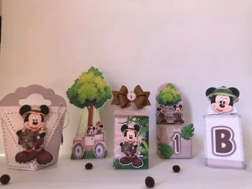 Personalizados Mickey Safari - Kit com 25 Unidades