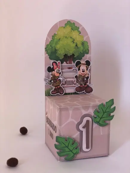 Personalizados Mickey Safari - Kit com 30 Unidades
