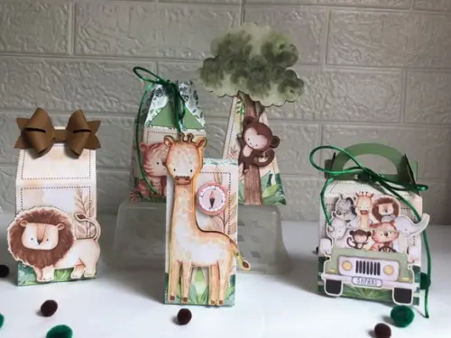 Personalizados Safari Aquarelado - Kit com 20 Unidades