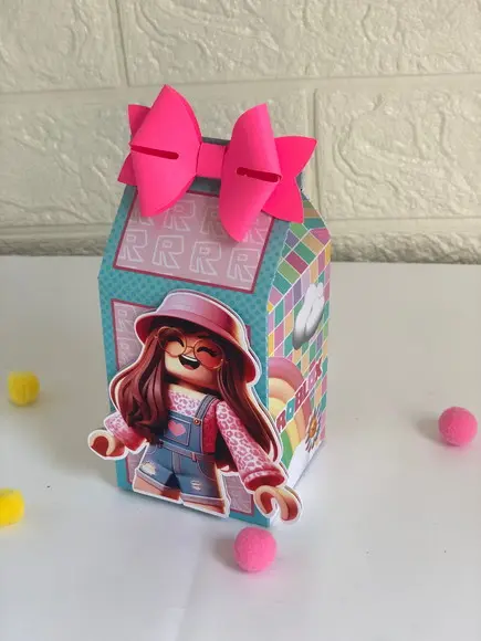 Personalizados Roblox Rosa - Kit com 50 Unidades