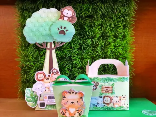 Personalizados Safari Baby - Kit com 20 Unidades