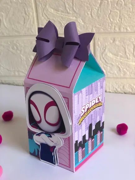 Personalizados Spidey Menina - Kit com 40 Unidades