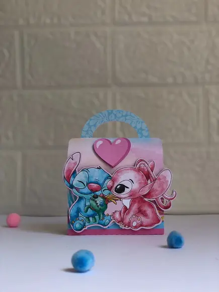 Personalizados Stitch e Angel - Kit com 30 Unidades