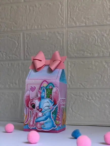 Personalizados Stitch e Angel - Kit com 25 Unidades