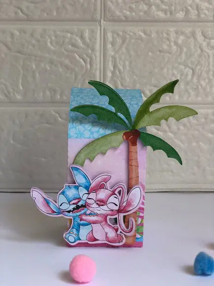Personalizados Stitch e Angel - Kit com 30 Unidades