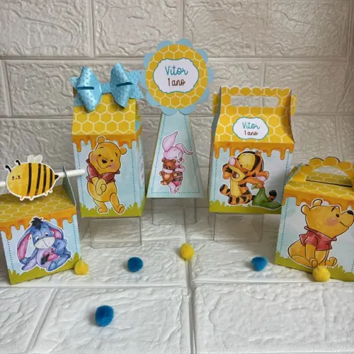 Personalizados Ursinho Pooh - Kit com 30 unidades