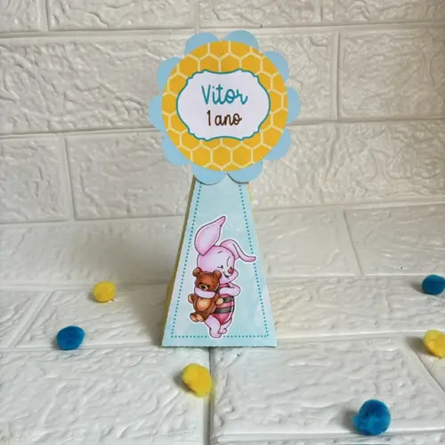 Personalizados Ursinho Pooh - Kit com 30 unidades