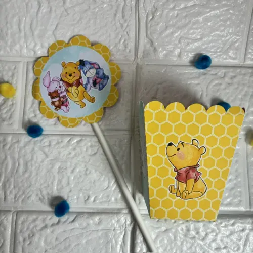 Centro de Mesa Cachepô URSINHO POOH - Personalizados Lembrancinh