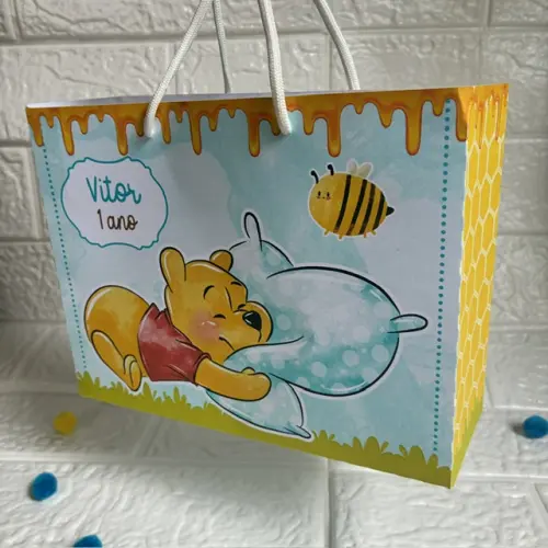Sacolinha Personalizada Ursinho Pooh