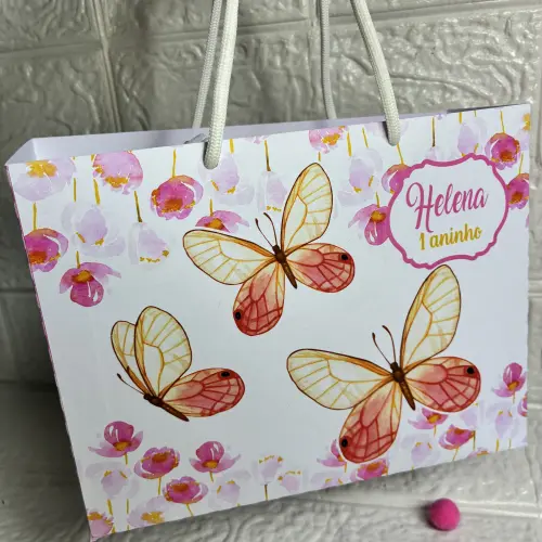 Sacolinha Personalizada Jardim das borboletas