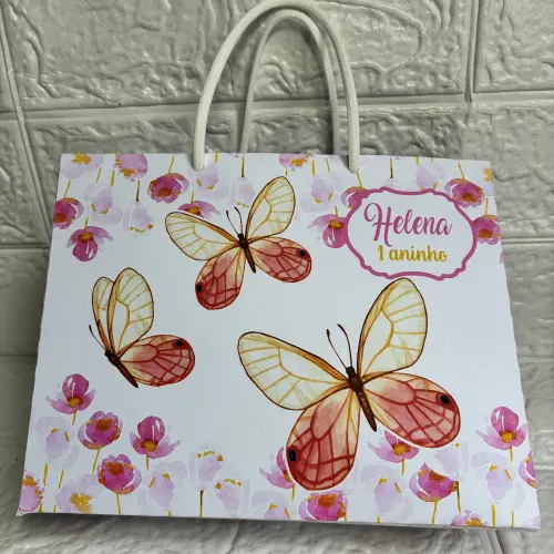 Sacolinha Personalizada Jardim das borboletas