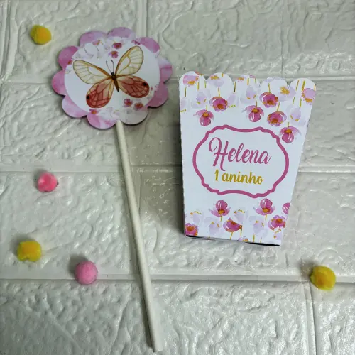 Centro de Mesa Cachepô Jardim das Borboletas - Personalizados Le