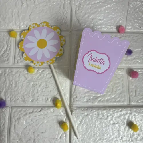 Centro de Mesa Cachepô Margarida - Personalizados Lembrancinhas