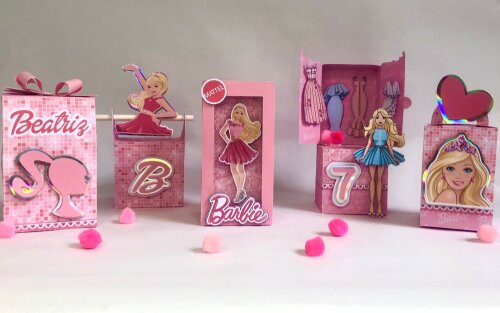 Personalizados Barbie - Kit com 10 unidades
