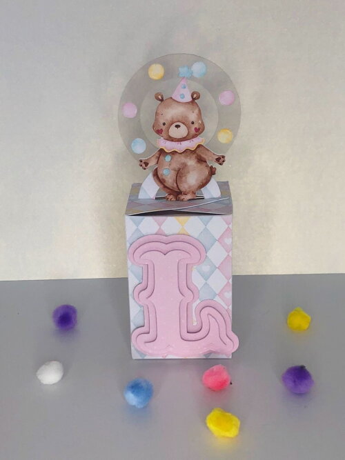 Personalizados Circo Rosa Aquarelado - Kit com 10 Unidades