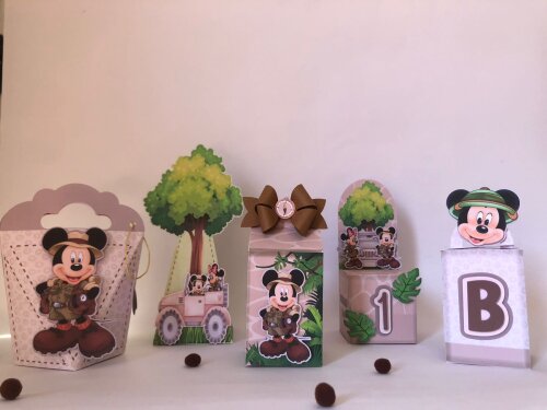 Personalizados Mickey Safari - Kit com 10 Unidades
