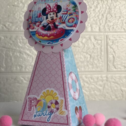 Personalizados Minnie Pool Party - Kit com 10 Unidades