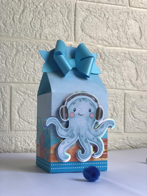 Personalizados Fundo do Mar Azul - Kit 10 Unidades