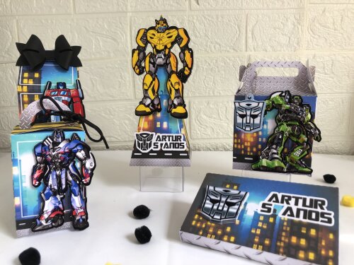 Personalizados Transformers - Kit com 10 Unidades