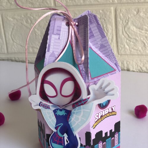 Personalizados Spidey Menina - Kit com 10 Unidades