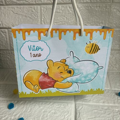 Sacolinha Personalizada Ursinho Pooh