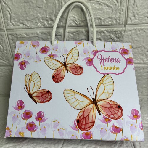 Sacolinha Personalizada Jardim das Borboletas