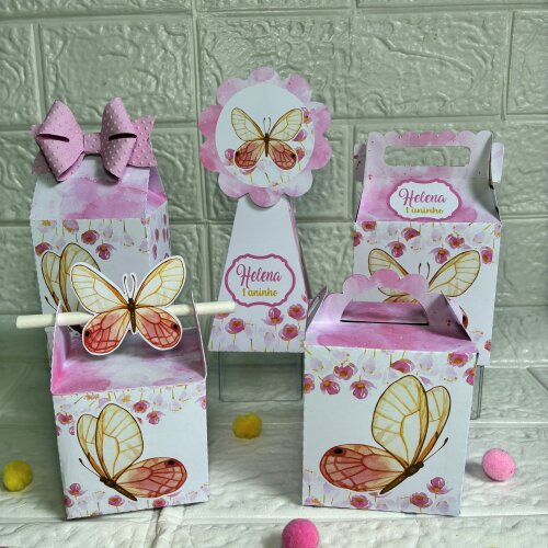 Personalizados Jardim das Borboletas - Kit com 30 unidades