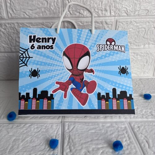 Sacolinha Personalizada Spiderman Homem Aranha