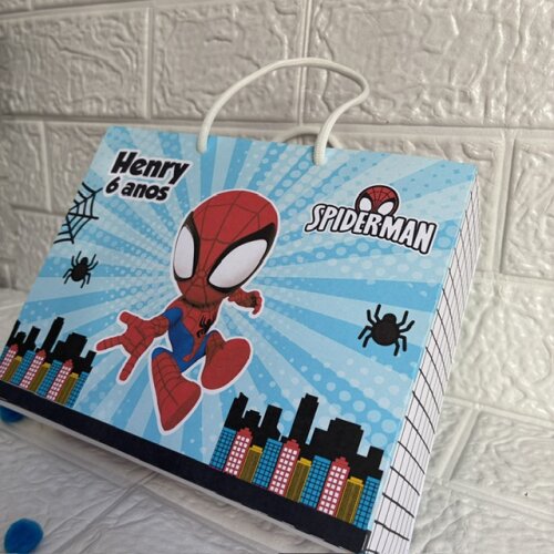 Sacolinha Personalizada Spiderman Homem Aranha