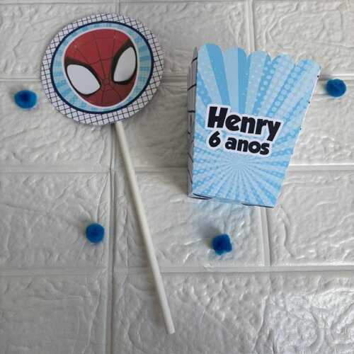 Centro de mesa  cachepô Spiderman Homem Aranha