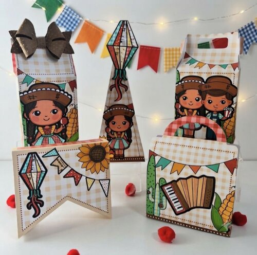 Personalizados Festa Junina - Kit com 10 unidades