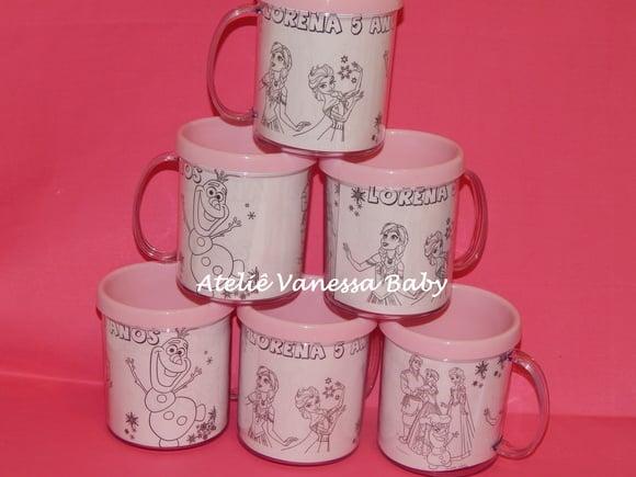 10 Canecas para Colorir Frozen