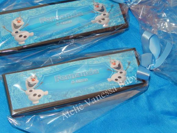 Kit 30 Dominós Personalizados Frozen