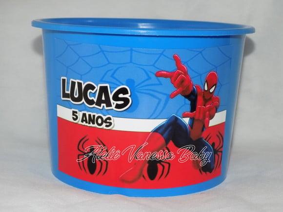 40 Balde de Pipoca personalizado Homem Aranha