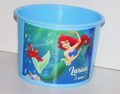 10 Balde de Pipoca Pequena Sereia