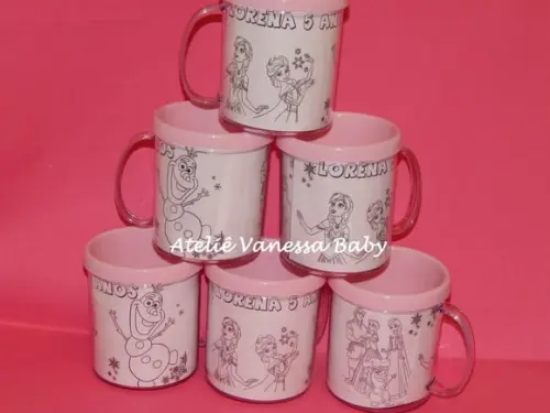 10 Canecas para Colorir Frozen