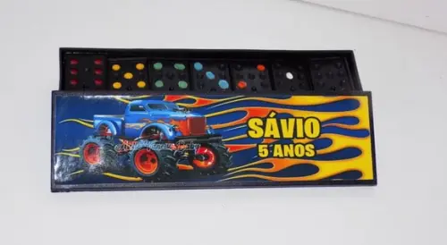30 Dominós Personalizado Monster Trucks