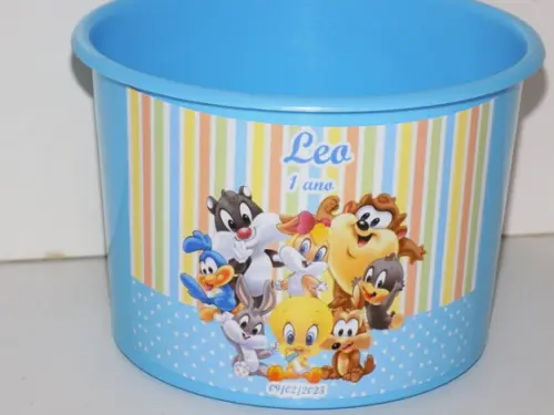 Kit 40 Balde de Pipoca Personalizado Looney Tunes