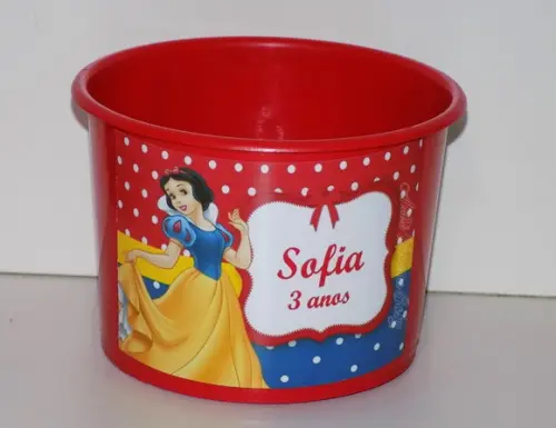 20 Balde Personalizado Branca de Neve
