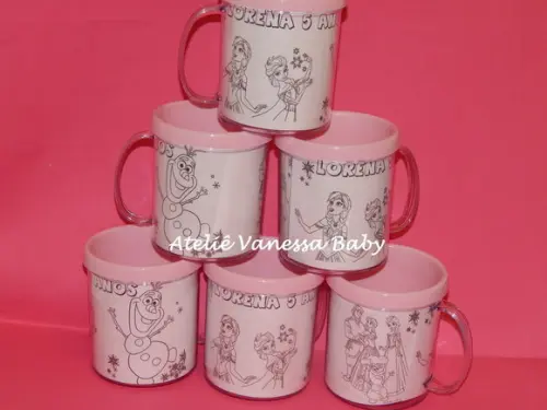 50 Canecas para Colorir Frozen