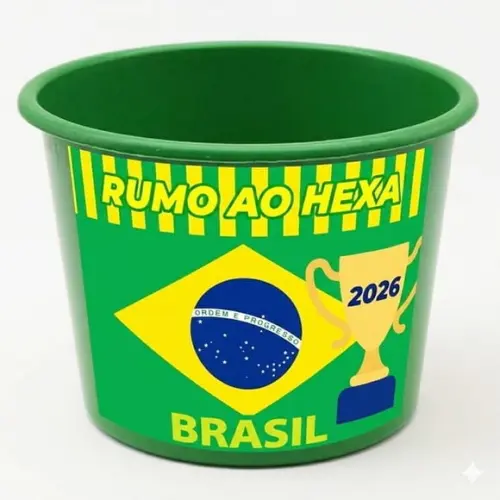 100 Baldes de Pipoca Brasil Copa do Mundo