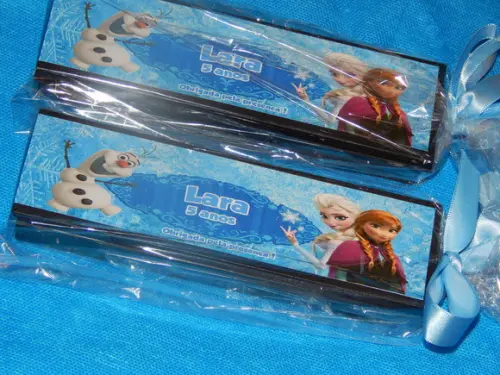 Kit 30 Dominós Personalizados Frozen