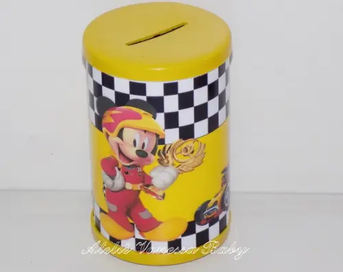 25 Cofrinhos Mickey Sobre Rodas