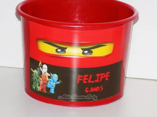 10 Balde de Pipoca Lego Ninjago