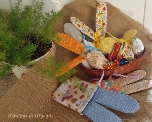 Embalagem de Páscoa em Tecido Orelha de Coelhinho