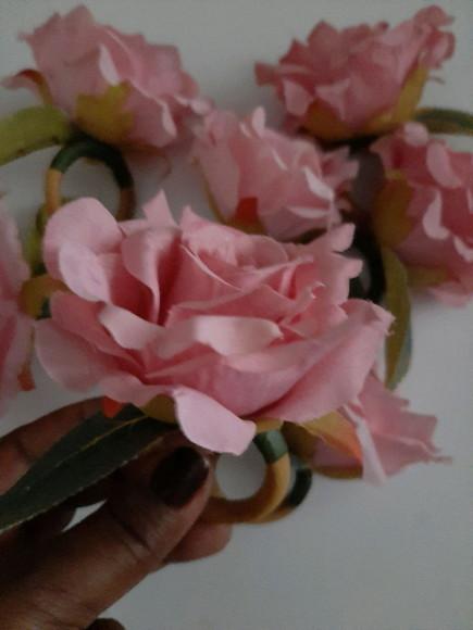 Kit com 5 Porta Guardanapos Rosa Cor de Rosa