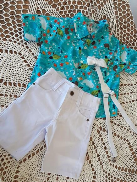 Conjunto Completo Fundo do Mar Tamanho 1 Ano